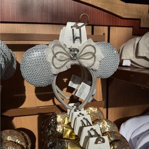 Disney Silver Minnie Mouse Ears Headband